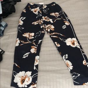Flower pattern pants